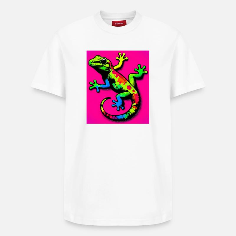 Gecko - T-shirt unisexe décontracté en coton Supima – de SPREAD - blanc