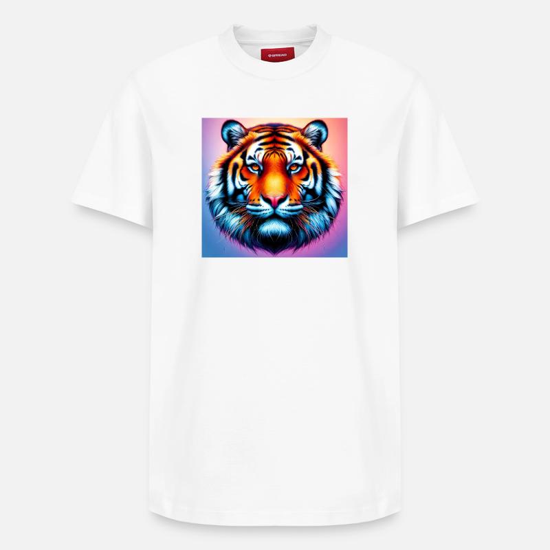 tigre - T-shirt unisexe décontracté en coton Supima – de SPREAD - blanc