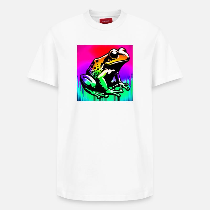 grenouille - T-shirt unisexe décontracté en coton Supima – de SPREAD - blanc