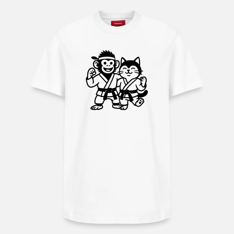 Amis du karaté - T-shirt unisexe décontracté en coton Supima – de SPREAD - blanc