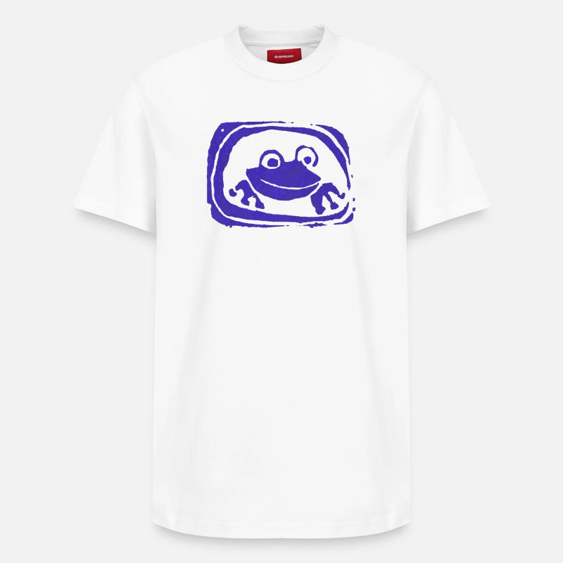 Froggyfun - T-shirt unisexe décontracté en coton Supima – de SPREAD - blanc