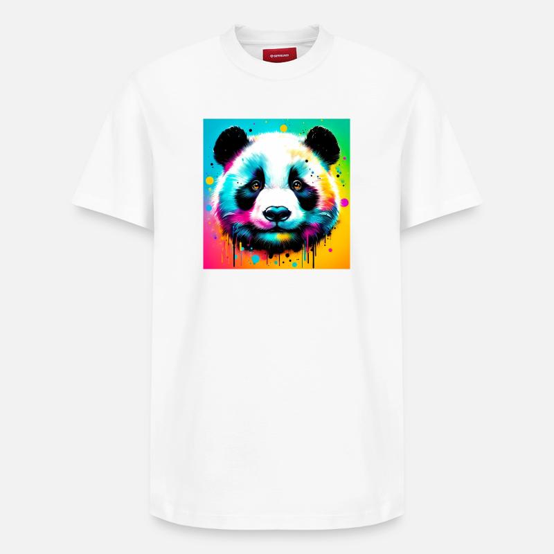 Panda - Relaxed Unisex Supima Cotton T-Shirt – von SPREAD - Weiß