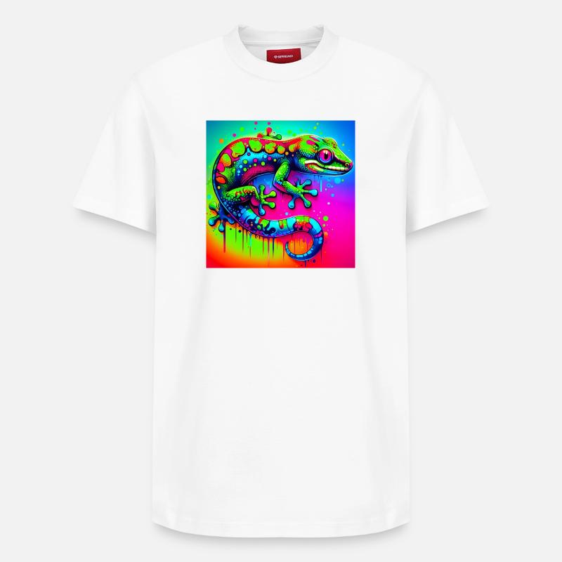 Gecko - T-shirt unisexe décontracté en coton Supima – de SPREAD - blanc