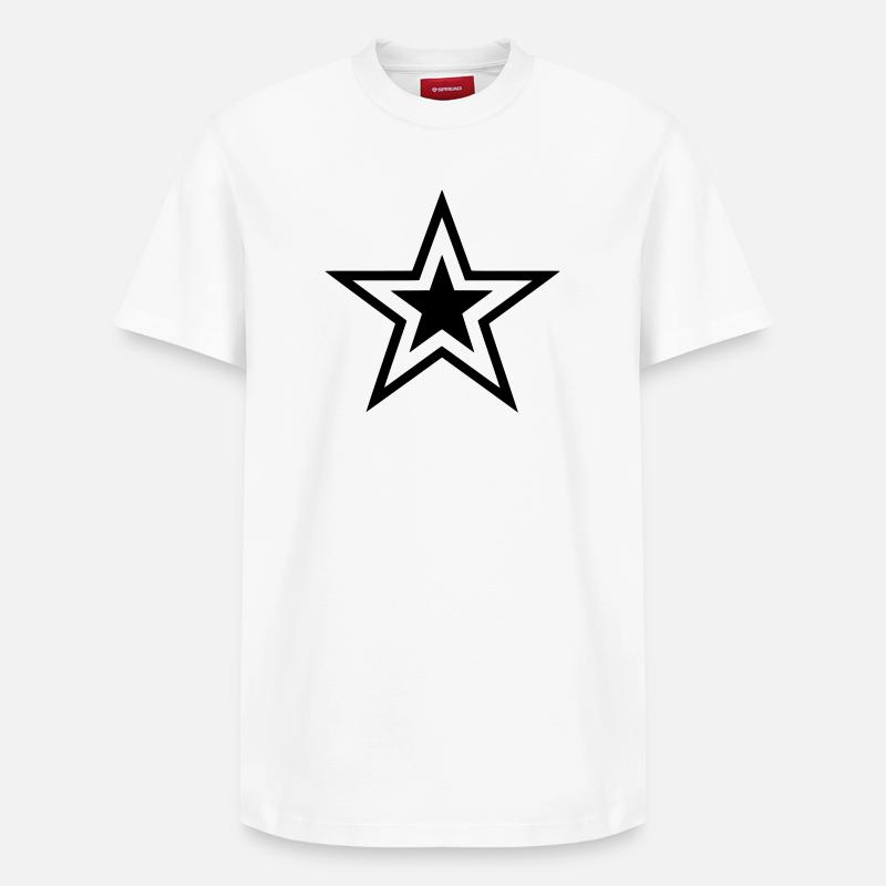 Étoile dans l’étoile - T-shirt unisexe décontracté en coton Supima – de SPREAD - blanc