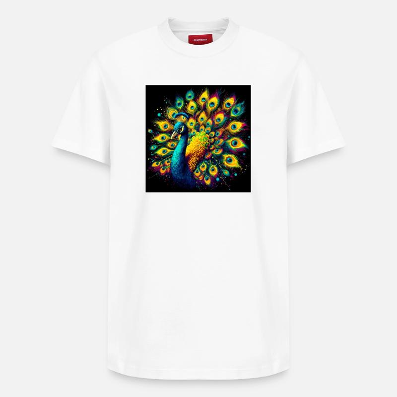 paon - T-shirt unisexe décontracté en coton Supima – de SPREAD - blanc