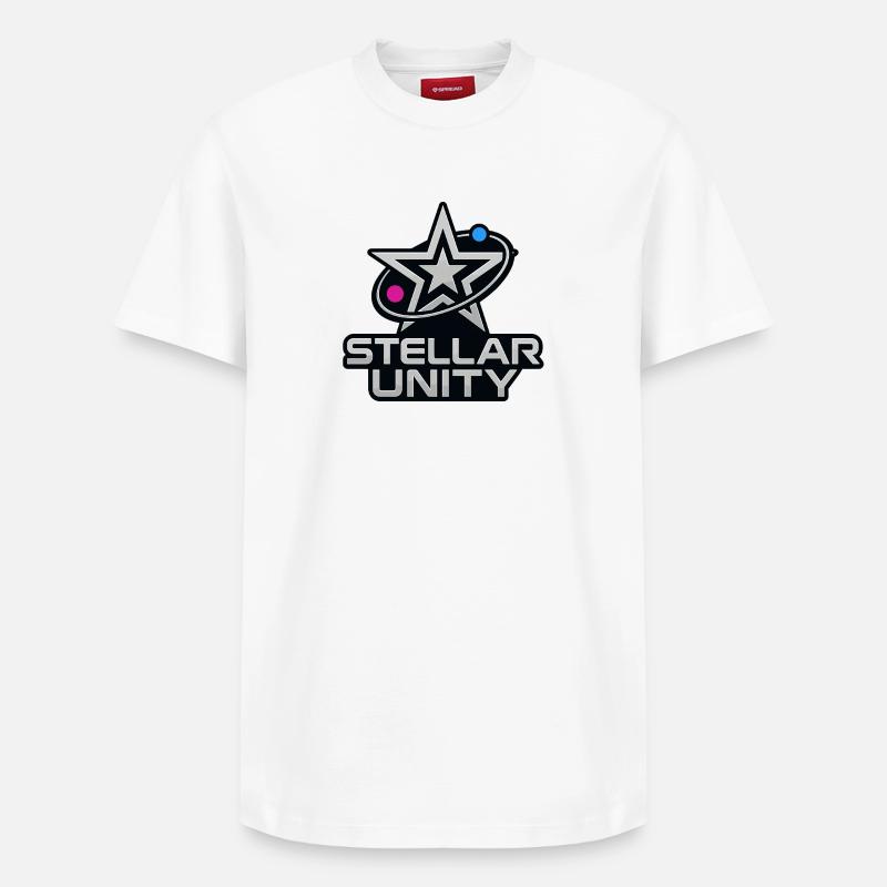 Unité stellaire – Chrome Star - T-shirt unisexe décontracté en coton Supima – de SPREAD - blanc