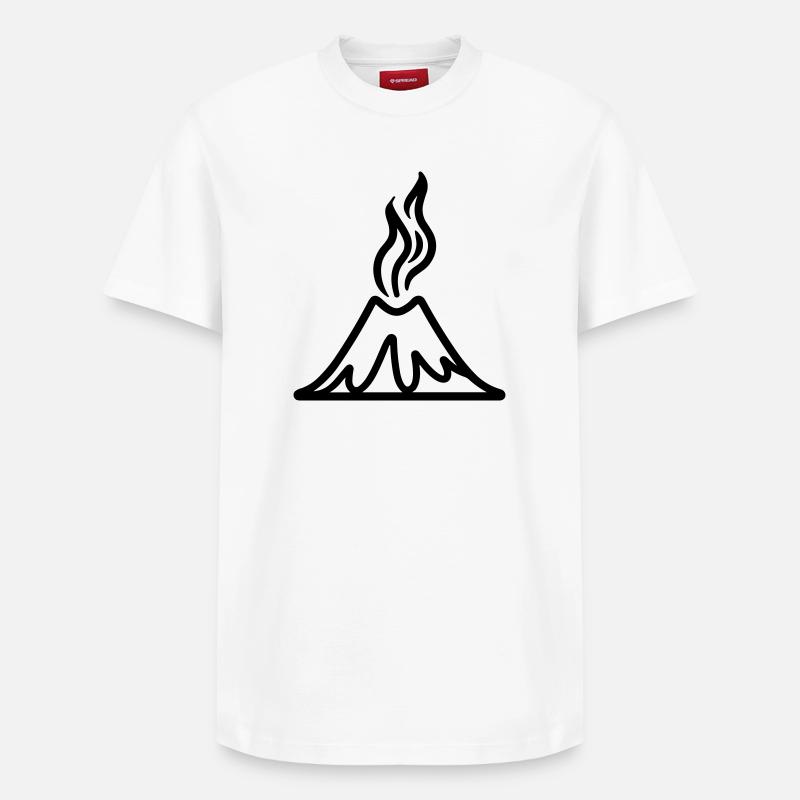 Vulkan - Relaxed Unisex Supima Cotton T-Shirt – von SPREAD - Weiß