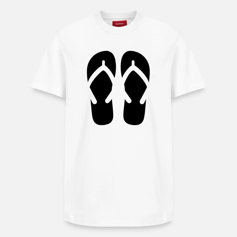 Flip-Flops - Relaxed Unisex Supima Cotton T-Shirt – von SPREAD - Weiß