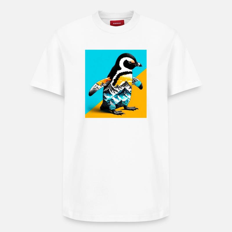 pingouin - T-shirt unisexe décontracté en coton Supima – de SPREAD - blanc