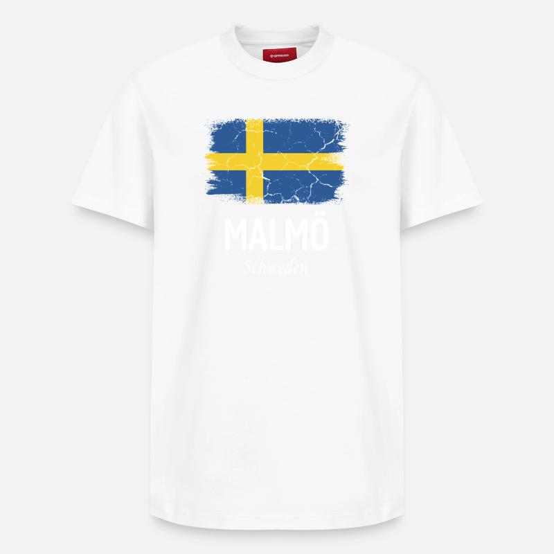 Malmö - T-shirt unisexe décontracté en coton Supima – de SPREAD - blanc