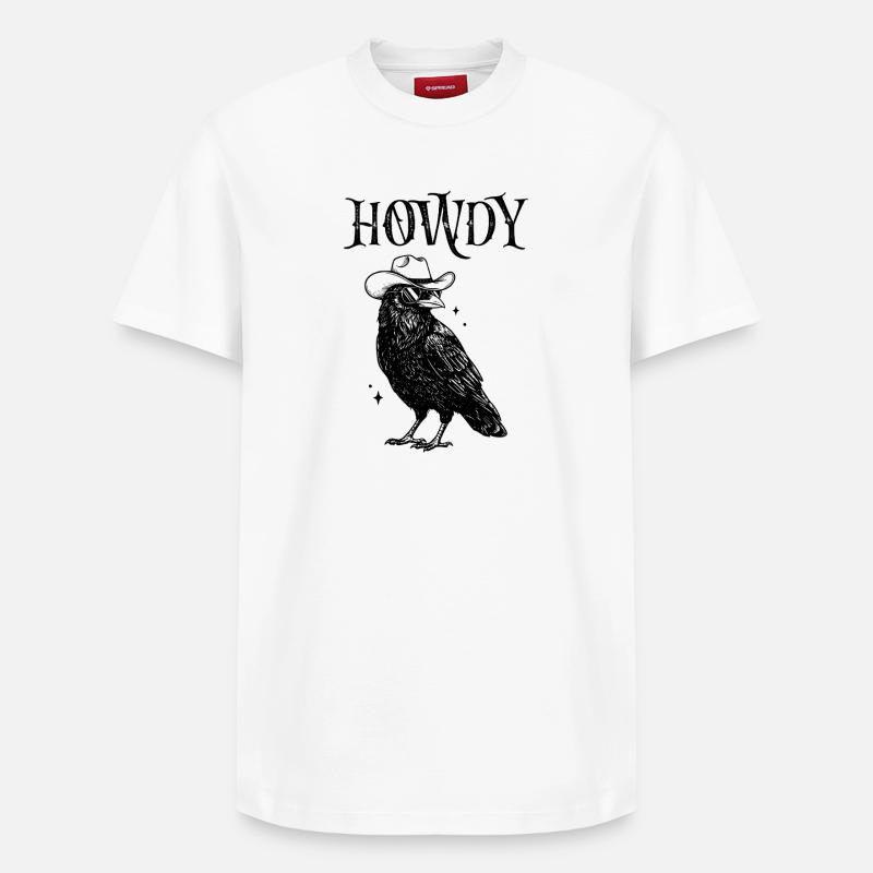 Salut Raven - T-shirt unisexe décontracté en coton Supima – de SPREAD - blanc