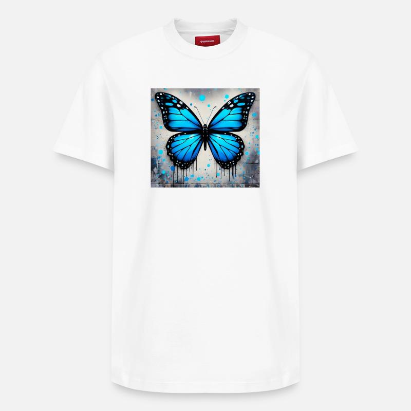 papillon - T-shirt unisexe décontracté en coton Supima – de SPREAD - blanc