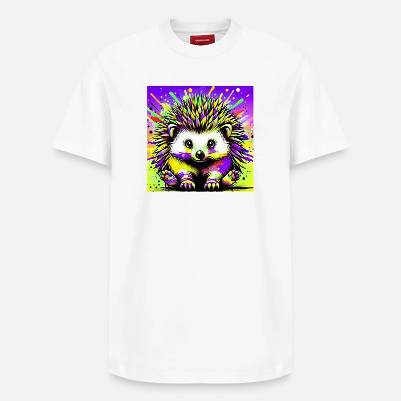 Igel - Relaxed Unisex Supima Cotton T-Shirt – von SPREAD - Weiß