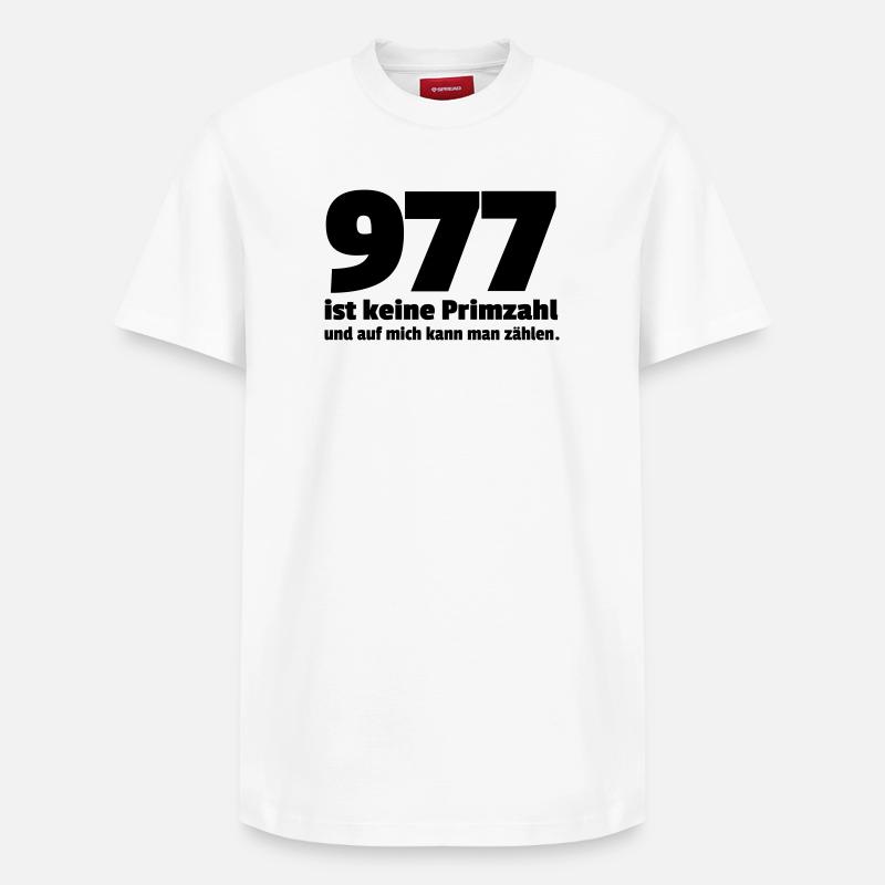 pas un nombre premier - T-shirt unisexe décontracté en coton Supima – de SPREAD - blanc