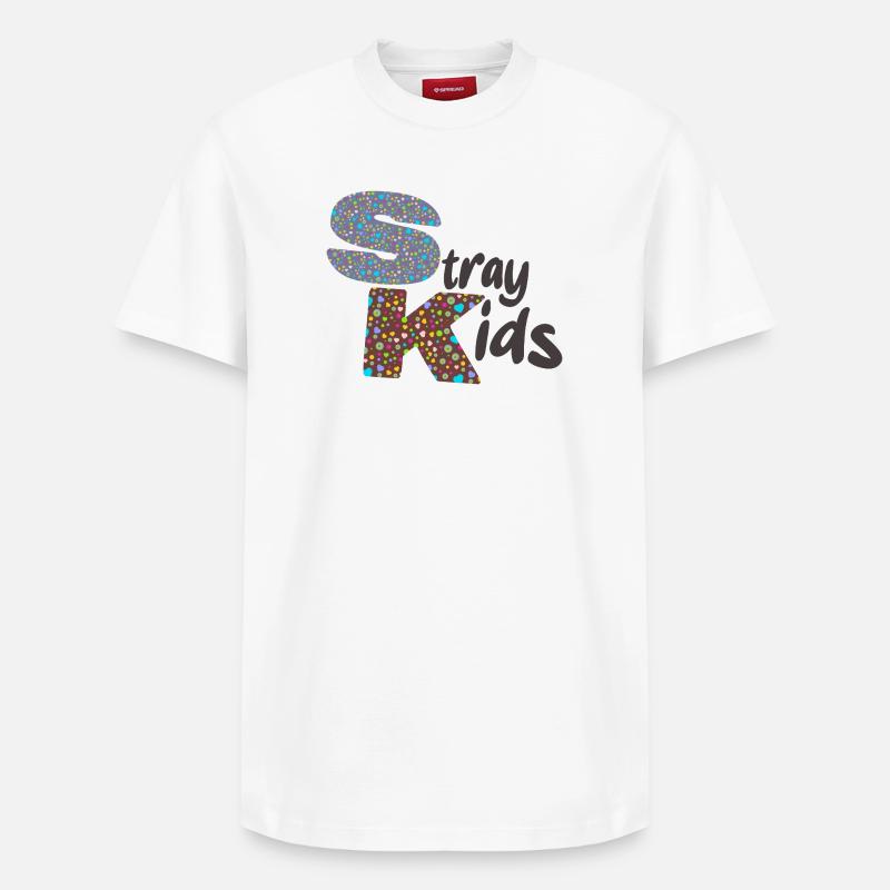 Texte des enfants errants - T-shirt unisexe décontracté en coton Supima – de SPREAD - blanc