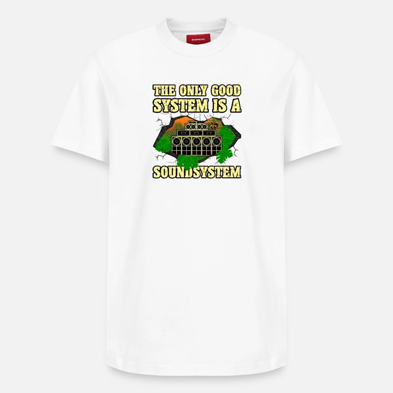 Dub Soundsystem - Relaxed Unisex Supima Cotton T-Shirt – von SPREAD - Weiß