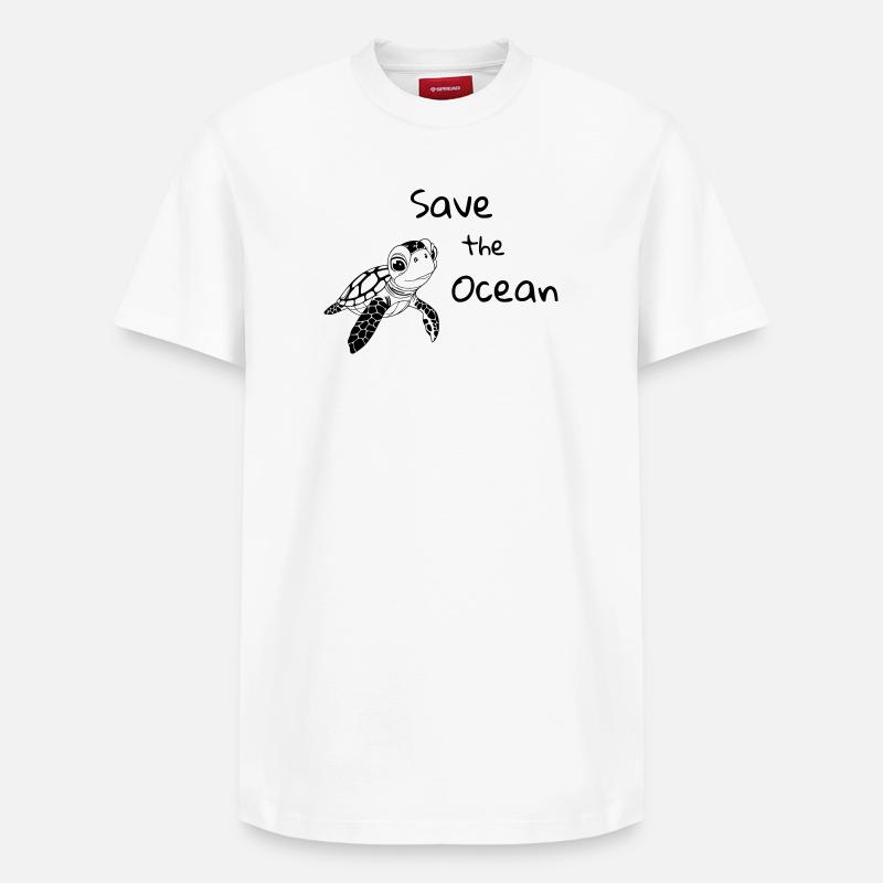 Crapaud des roseaux - Sauvez l’océan - T-shirt unisexe décontracté en coton Supima – de SPREAD - blanc