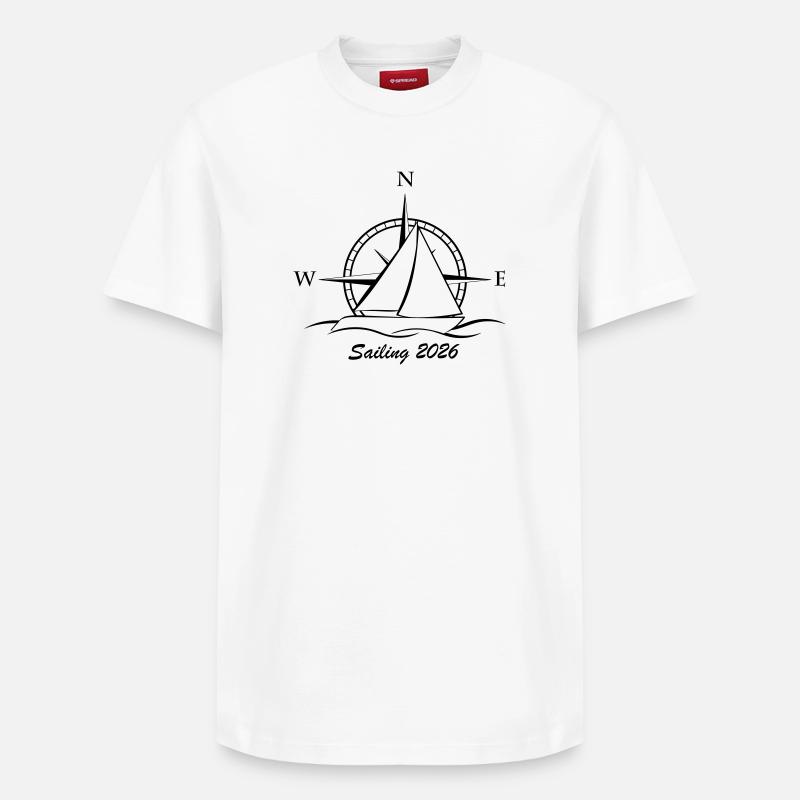 Sailing 2026 - Relaxed Unisex Supima Cotton T-Shirt – von SPREAD - Weiß
