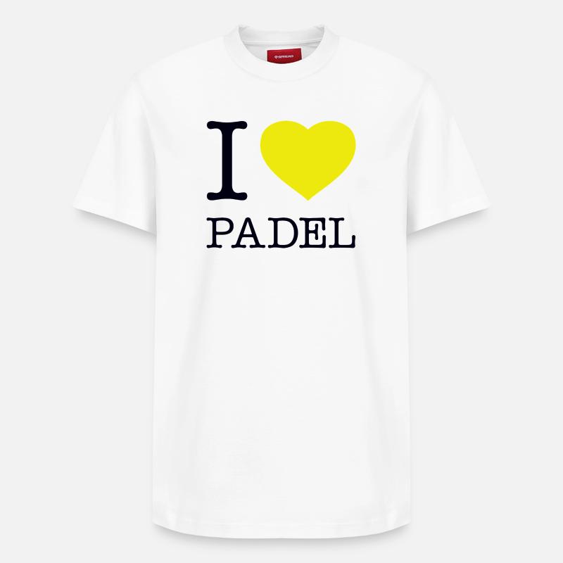 J'aime le padel - T-shirt unisexe décontracté en coton Supima – de SPREAD - blanc