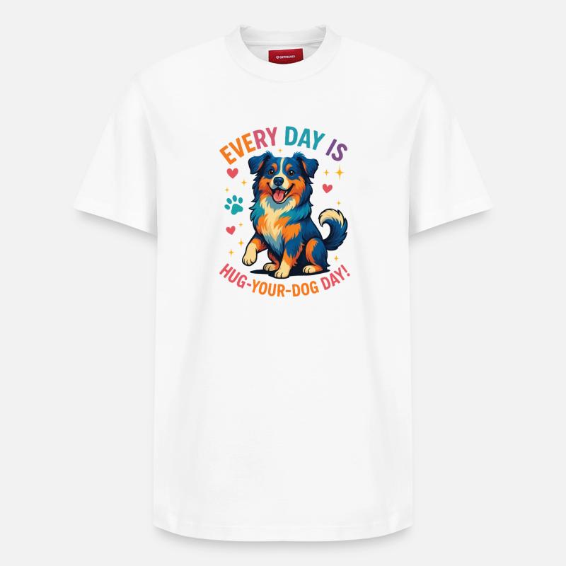 Australian Shepherd - Relaxed Unisex Supima Cotton T-Shirt – von SPREAD - Weiß