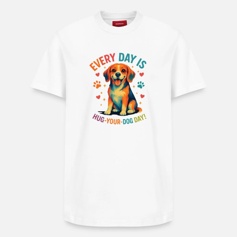 Beagle - T-shirt unisexe décontracté en coton Supima – de SPREAD - blanc