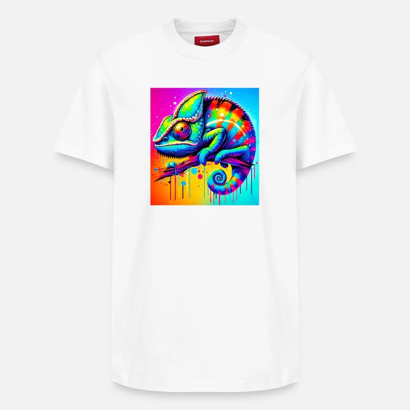 caméléon - T-shirt unisexe décontracté en coton Supima – de SPREAD - blanc