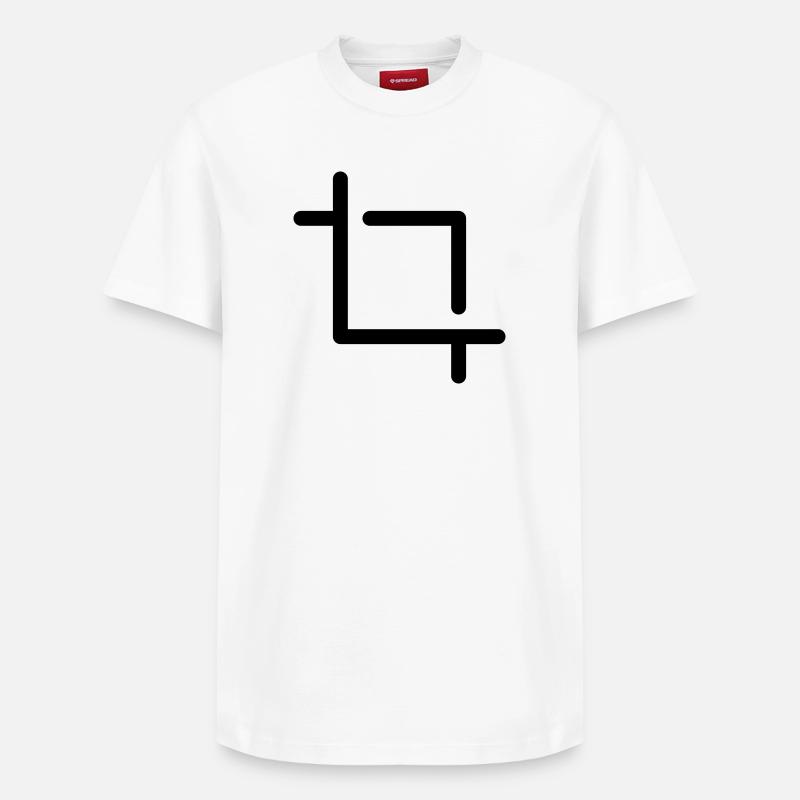 Icône de recadrage - T-shirt unisexe décontracté en coton Supima – de SPREAD - blanc