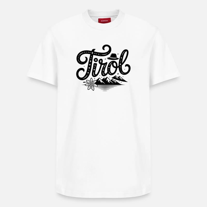 Tyrol - Conception de souvenirs - T-shirt unisexe décontracté en coton Supima – de SPREAD - blanc