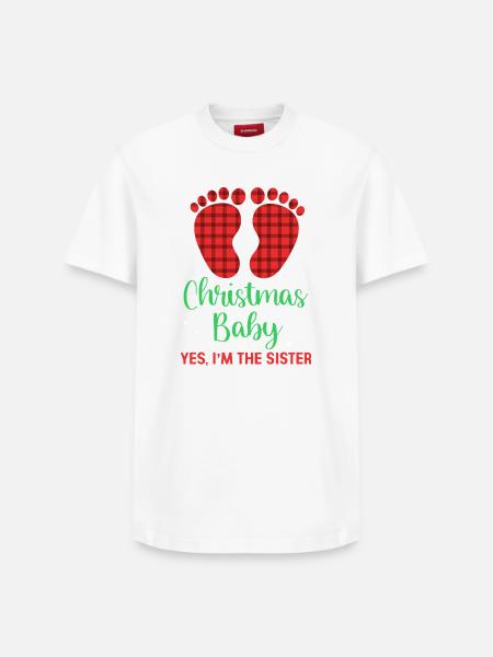 Dad-to-be Christmas Gender Reveal - Relaxed Unisex Supima Cotton T-Shirt – by SPREAD - white