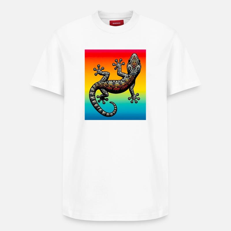 Gecko - T-shirt unisexe décontracté en coton Supima – de SPREAD - blanc