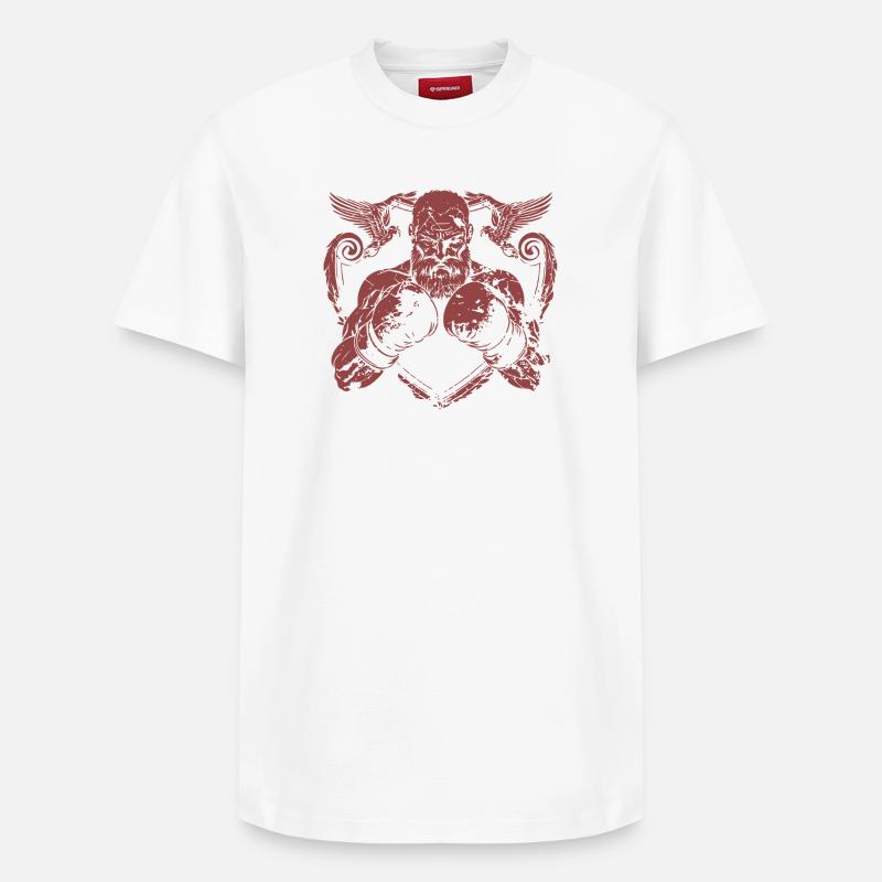 Boxe Viking - T-shirt unisexe décontracté en coton Supima – de SPREAD - blanc