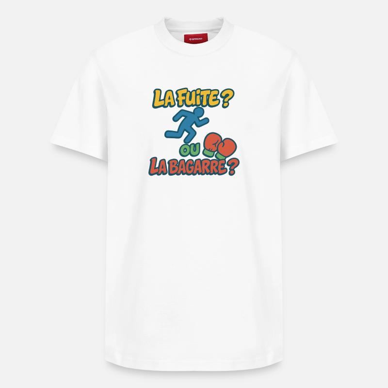 Flucht oder Kampf - Relaxed Unisex Supima Cotton T-Shirt – von SPREAD - Weiß
