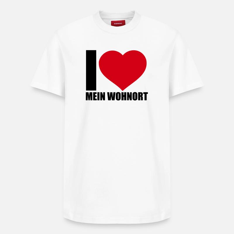 Liebe Wohnort - Relaxed Unisex Supima Cotton T-Shirt – von SPREAD - Weiß