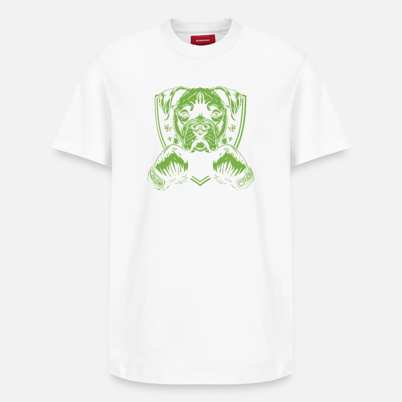 Boxer pour chien - T-shirt unisexe décontracté en coton Supima – de SPREAD - blanc