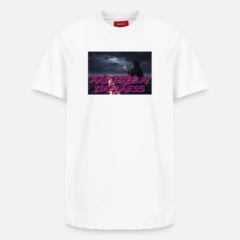 Paix solitaire - T-shirt unisexe décontracté en coton Supima – de SPREAD - blanc