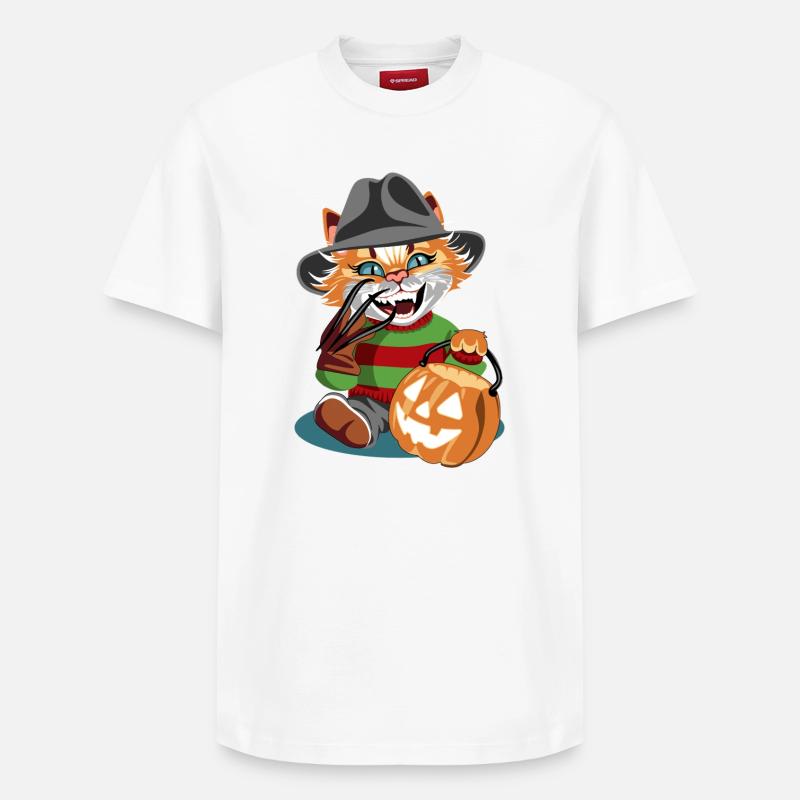 Freddy le chat - T-shirt unisexe décontracté en coton Supima – de SPREAD - blanc