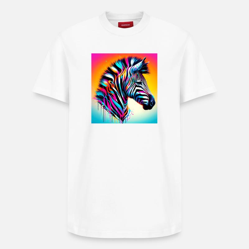 Zebra - Relaxed Unisex Supima Cotton T-Shirt – von SPREAD - Weiß