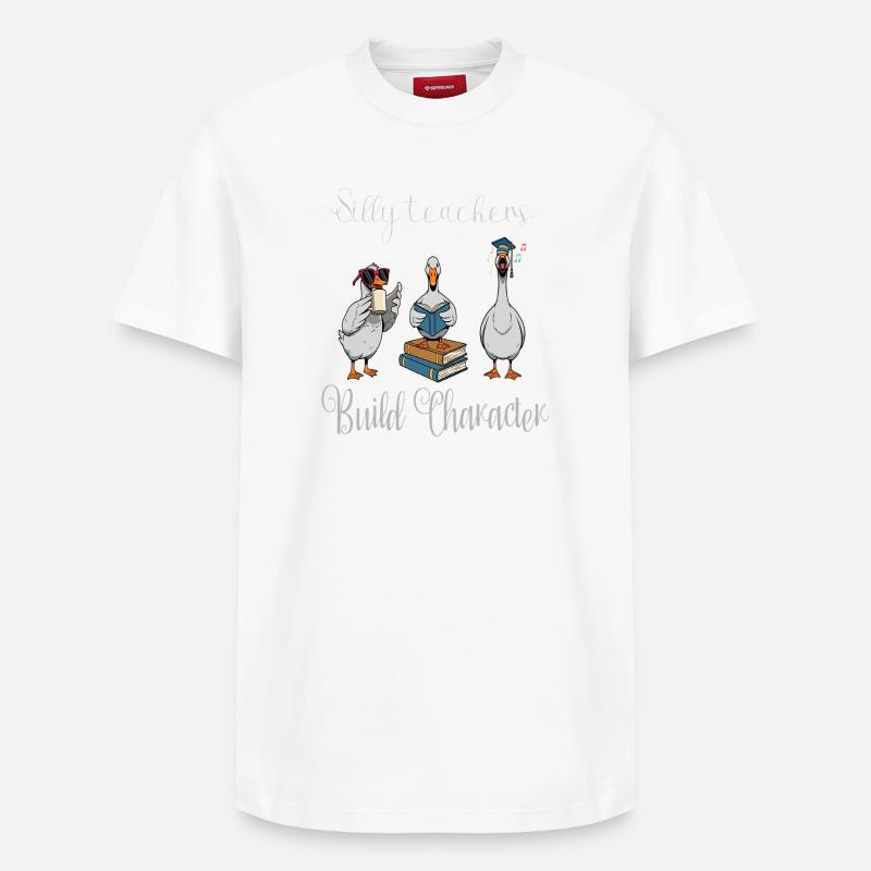 Pato Enseignant et Studieux - T-shirt unisexe décontracté en coton Supima – de SPREAD - blanc