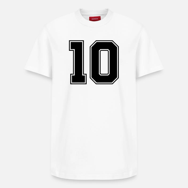 10 - Relaxed Unisex Supima Cotton T-Shirt – von SPREAD - Weiß