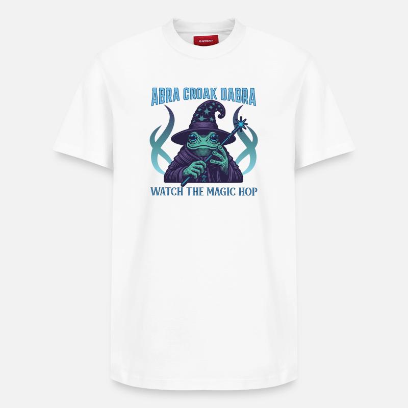 Mystical Frog Wizard T-Shirt Design - T-shirt unisexe décontracté en coton Supima – de SPREAD - blanc