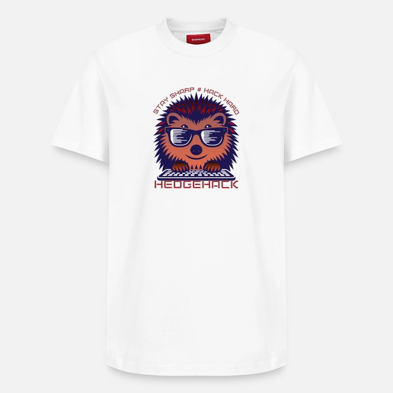T-shirt Hérisson Coding Enthusiast - T-shirt unisexe décontracté en coton Supima – de SPREAD - blanc