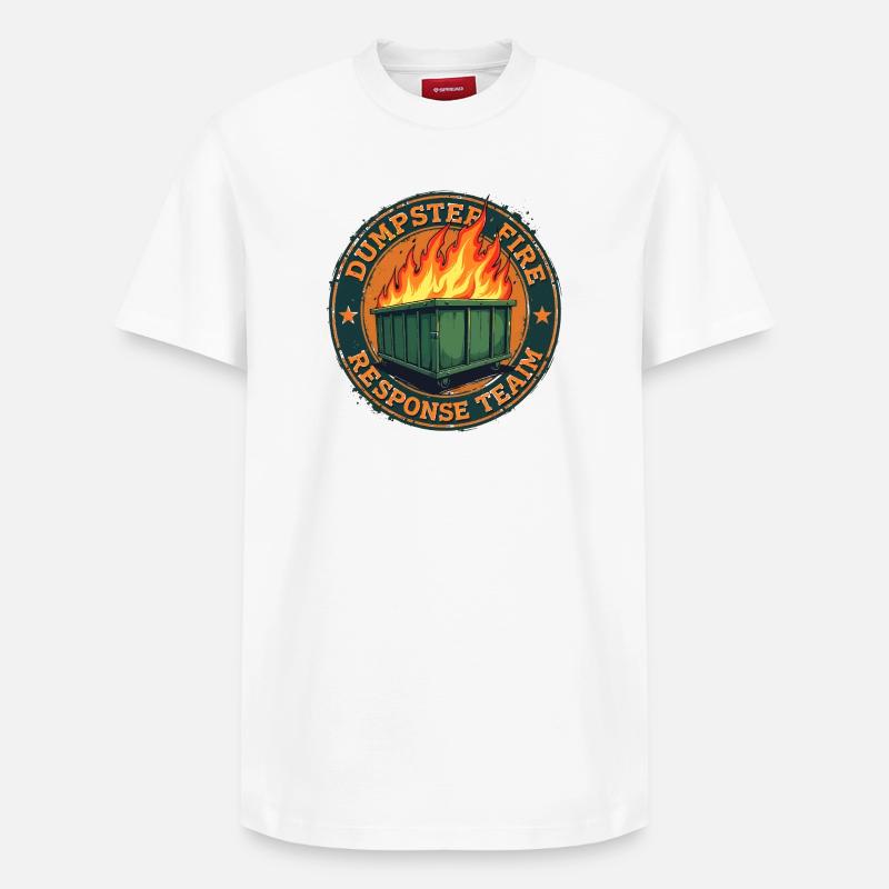 Müllcontainerbrand - Einsatzteam - Relaxed Unisex Supima Cotton T-Shirt – von SPREAD - Weiß