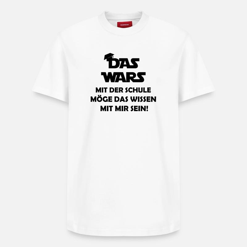 c'était_tout_avec_l'école - T-shirt unisexe décontracté en coton Supima – de SPREAD - blanc