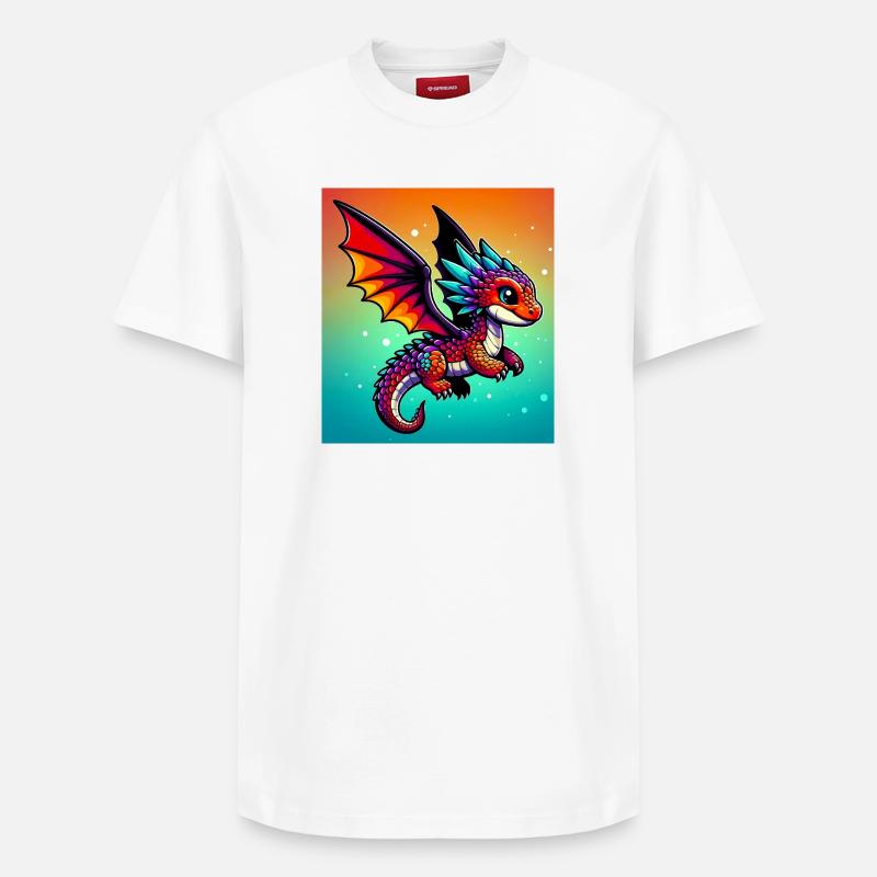dragon - T-shirt unisexe décontracté en coton Supima – de SPREAD - blanc