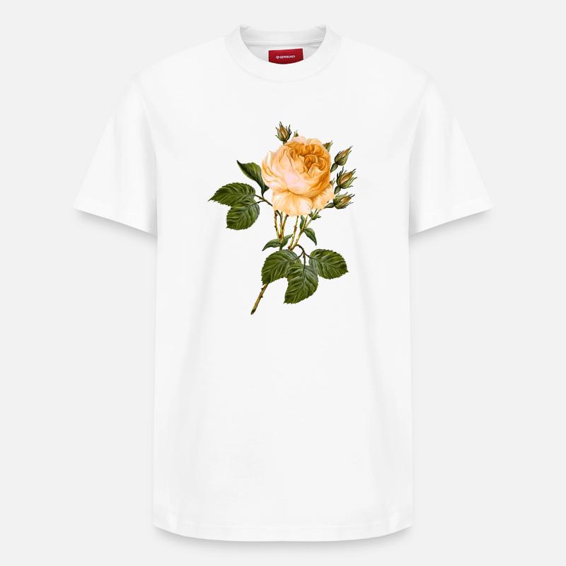 Fleur - T-shirt unisexe décontracté en coton Supima – de SPREAD - blanc