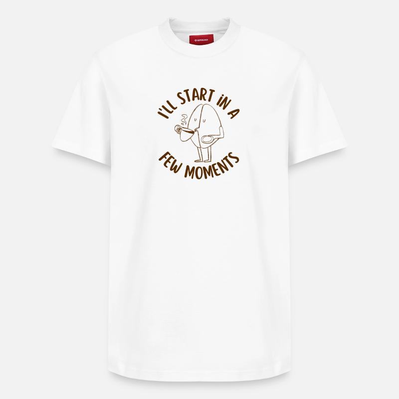 Coffee addict  - T-shirt unisexe décontracté en coton Supima – de SPREAD - blanc