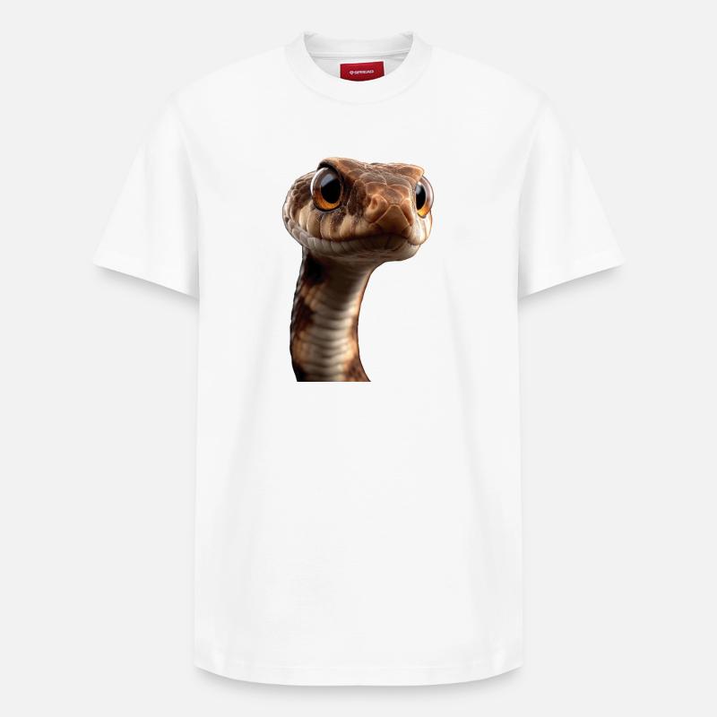 Schlange Python Kobra Klapperschlange Schlangen - Relaxed Unisex Supima Cotton T-Shirt – von SPREAD - Weiß