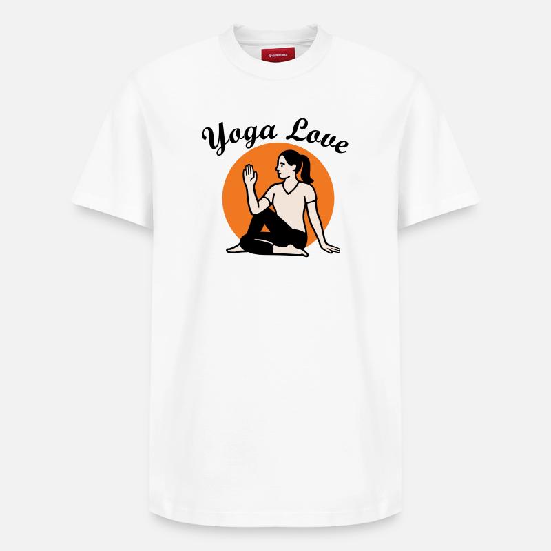 Yoga - T-shirt unisexe décontracté en coton Supima – de SPREAD - blanc