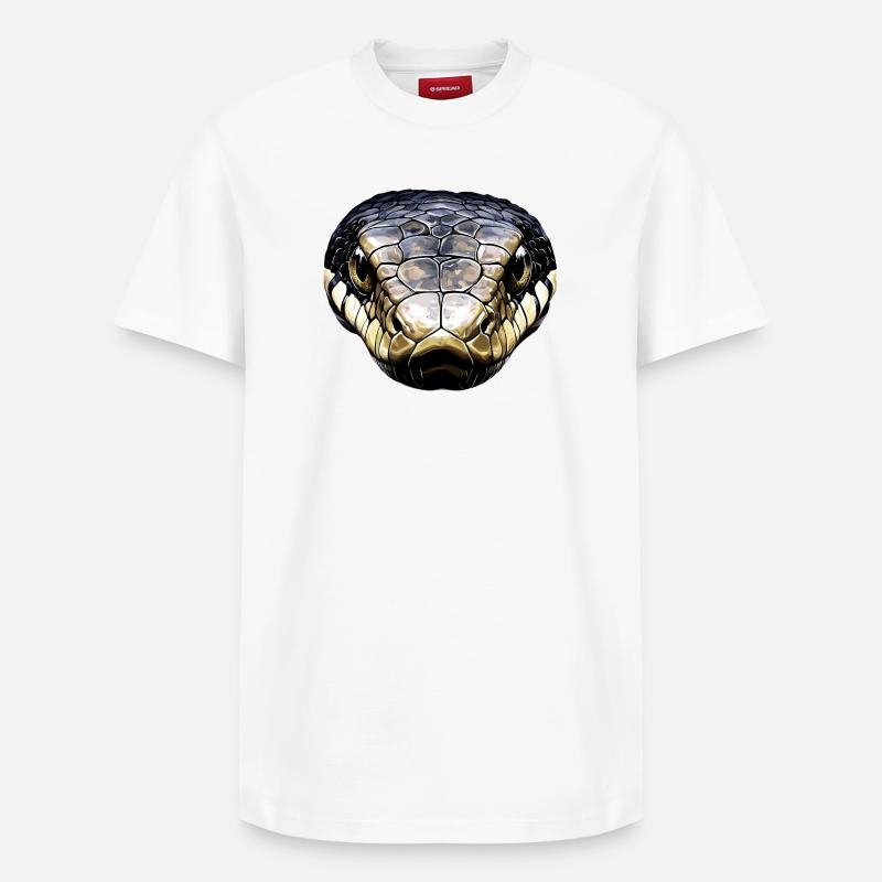 snake, python, cobra, rattlesnake, snakes - Relaxed Unisex Supima Cotton T-Shirt – by SPREAD - white