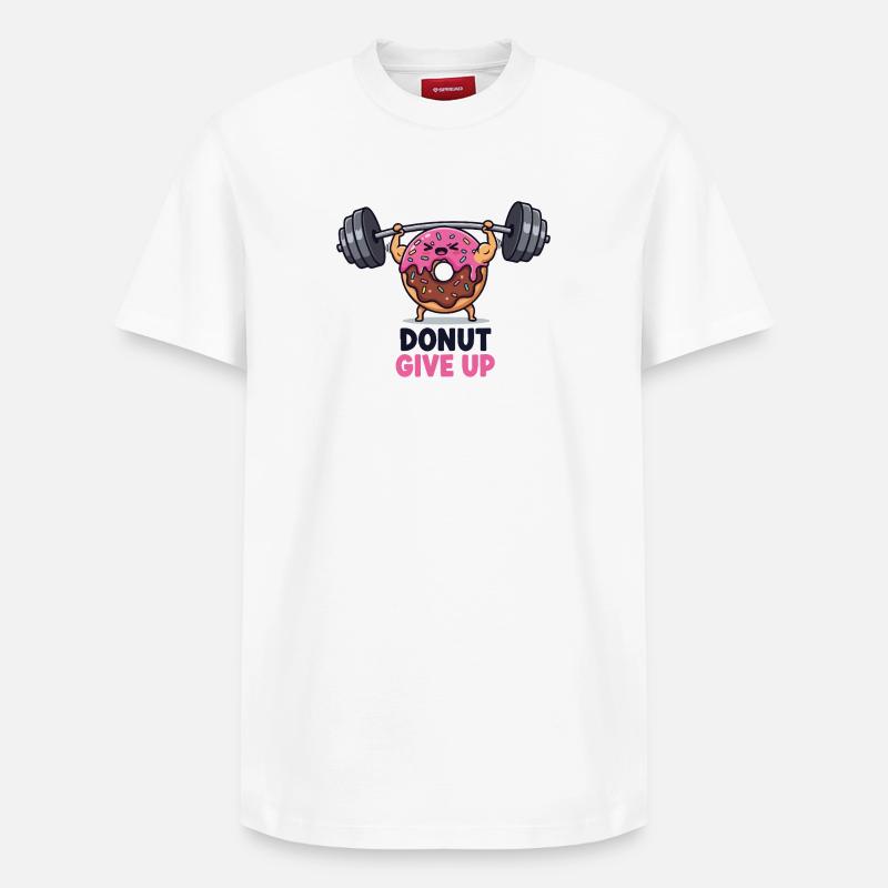 Beignet lourd - T-shirt unisexe décontracté en coton Supima – de SPREAD - blanc